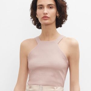 CLUB MONACO MODERN SHELL TOP MAUVE XL SLEEVELESS